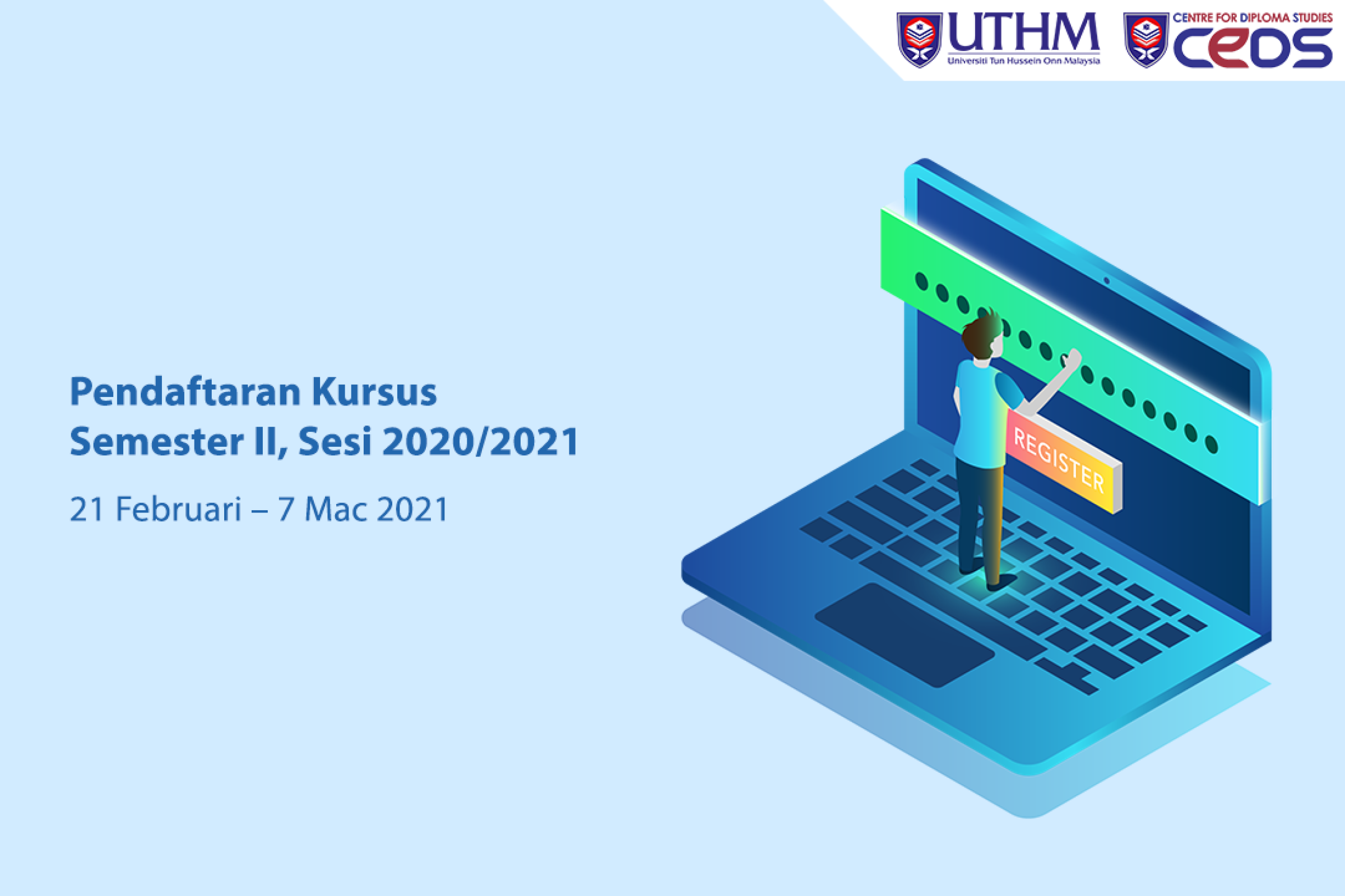 Pendaftaran Kursus Semester II, Sesi 2020/2021