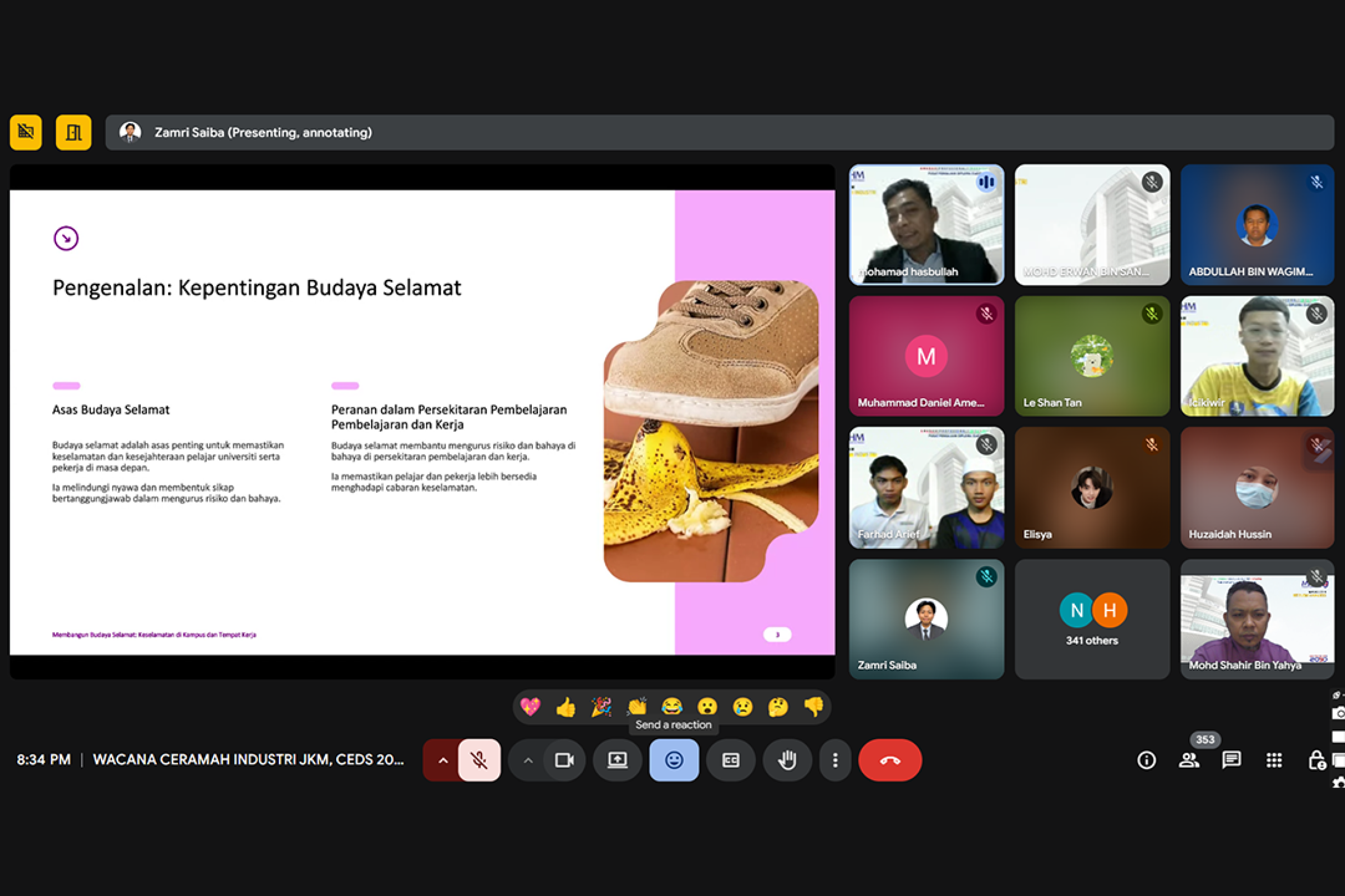 Ceramah Industri: Membina Budaya Selamat Dari Kampus ke Tempat Kerja